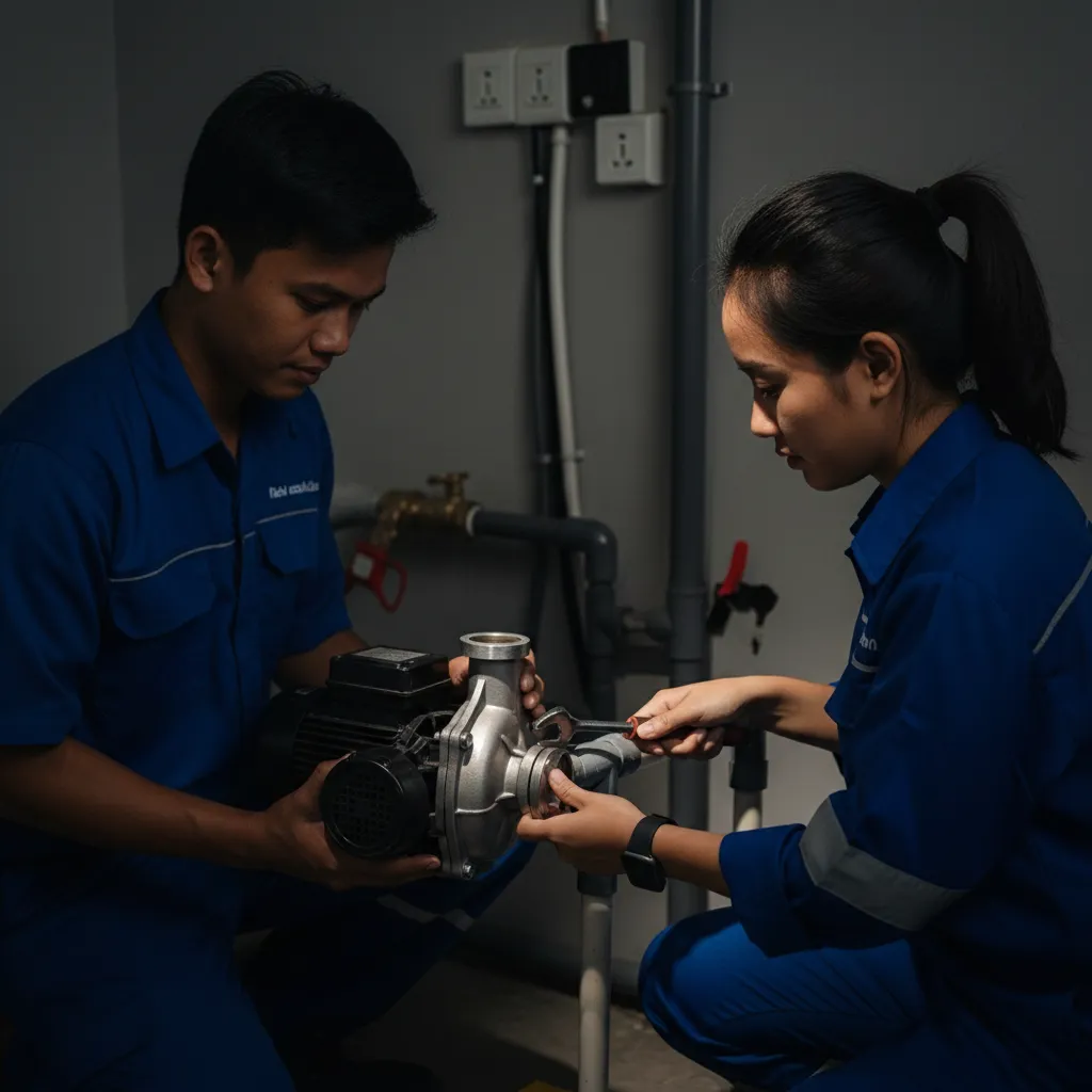 Jasa pasang pompa air baru Jogja instalasi pipa jet pump dan booster pump