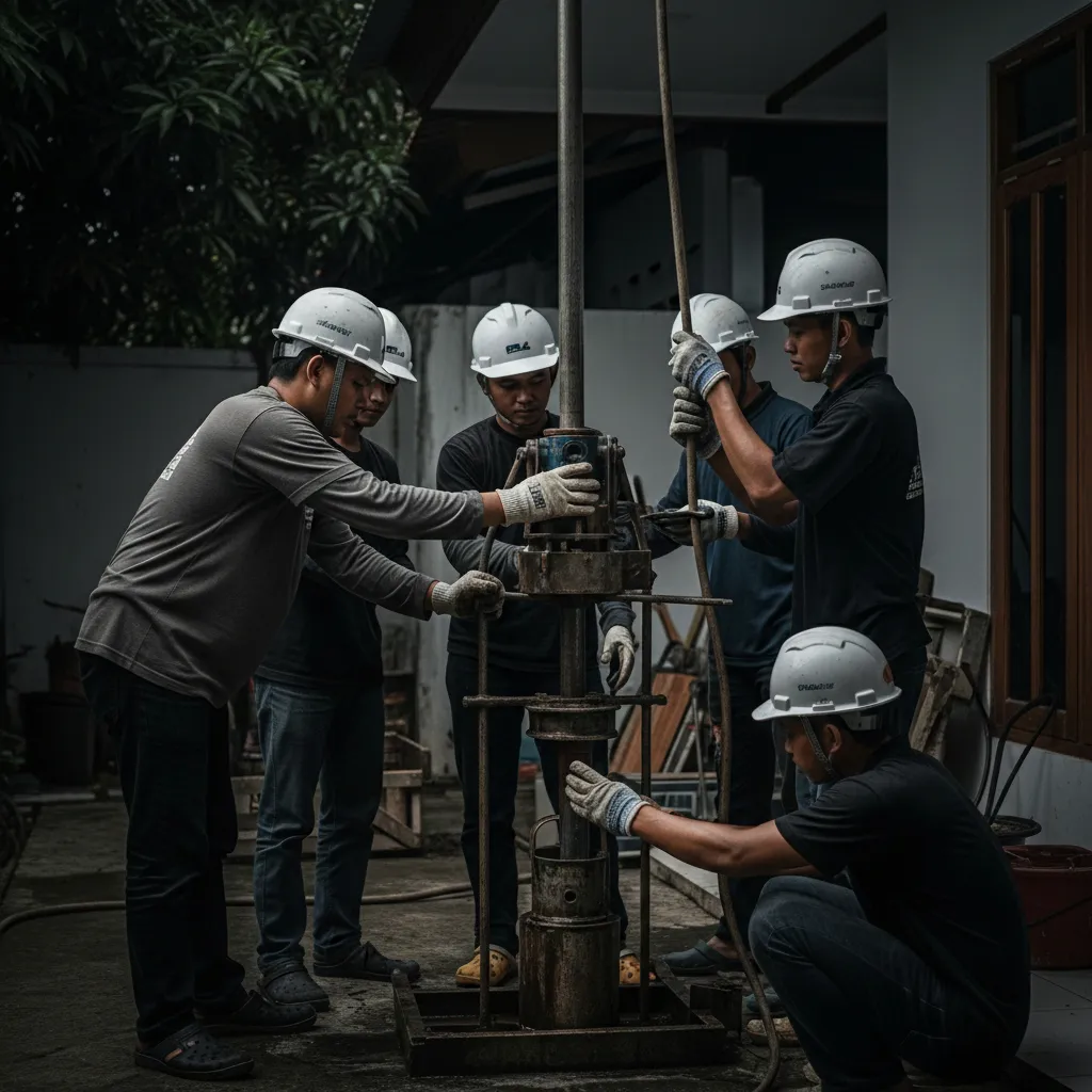 Jasa pembuatan sumur bor Jogja Sleman Bantul garansi air keluar murah